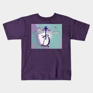 Dragonfly Monogram Kids T-Shirt